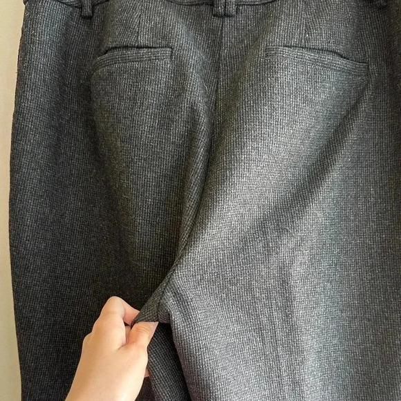 Charter Club Classic Fit Grey Checked Wool Blend Trousers, Size 10 - Picture 9 of 16